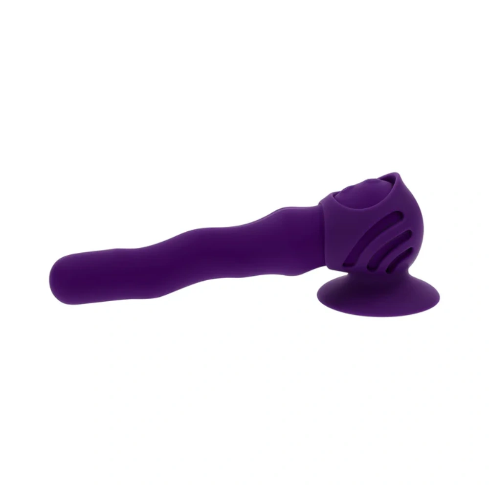 wiggling silicone g spot vibrator with suction base for women