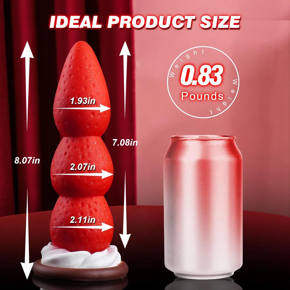 venusfun christmas strawberry anal toy silicone fantasy design