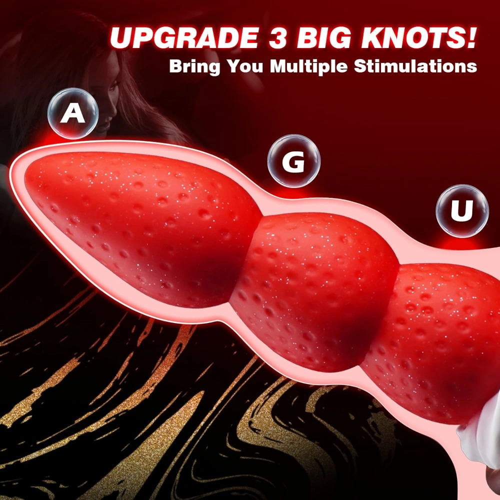 venusfun christmas strawberry silicone anal plug 3 beads