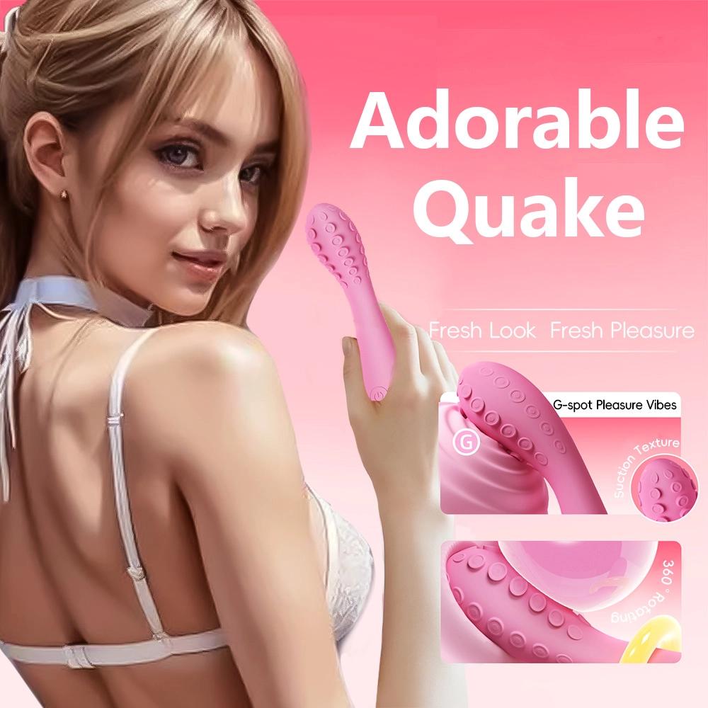 Venusfun Octopus Suction Cup G-Spot Vibrator Mini AV Wand Silicone Clitoral Massager for Women