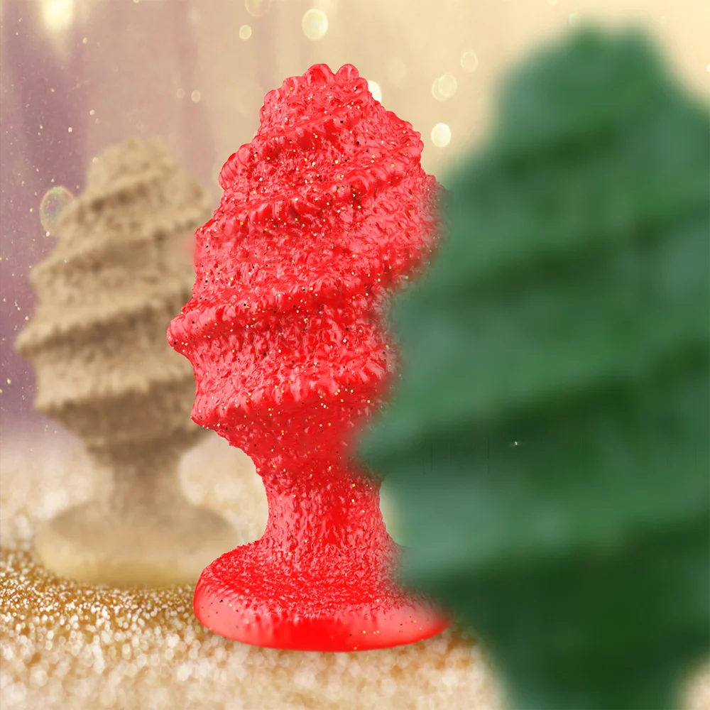 venusfun christmas edition spiral butt plug with soft liquid design