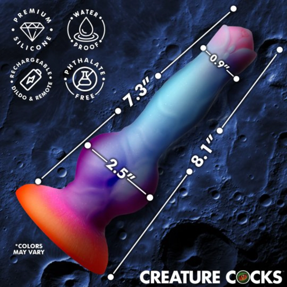 xr brands astro cock 8.1 inch silicone fantasy dildo