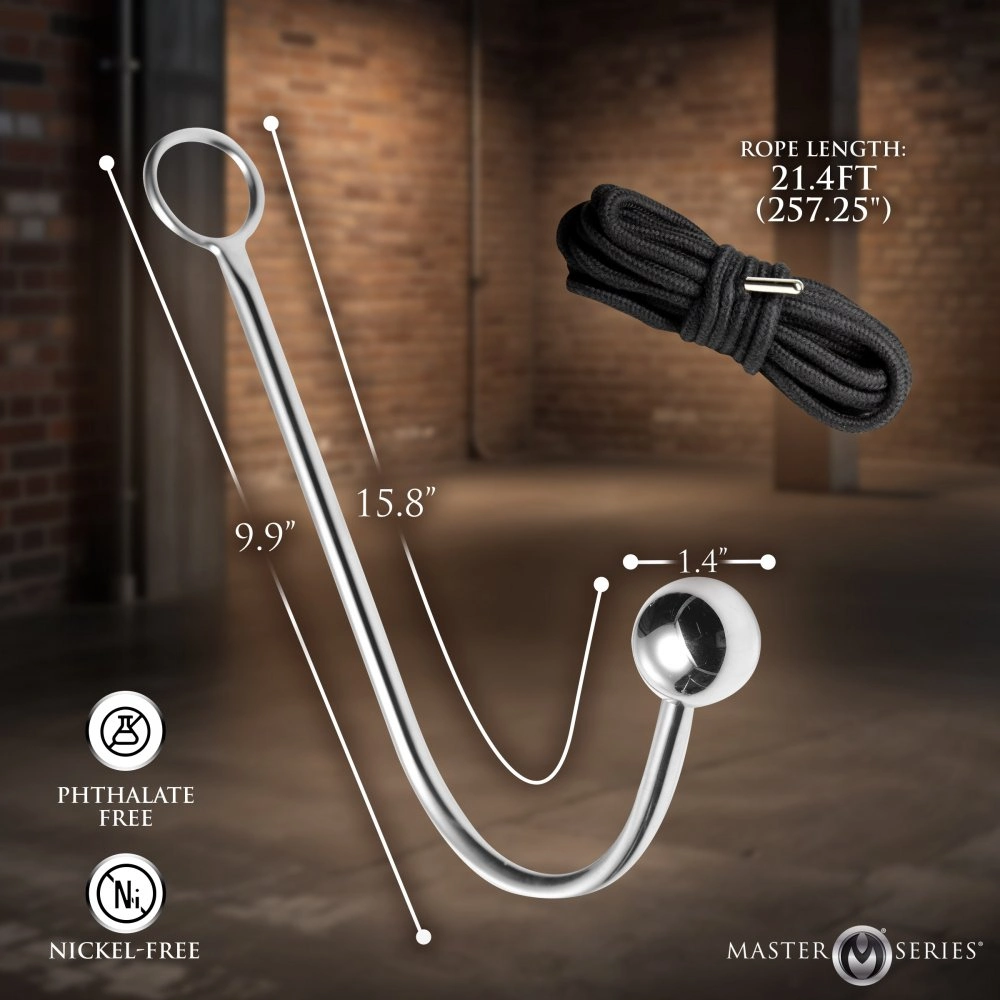 stainless steel anal hook shibari rope toy