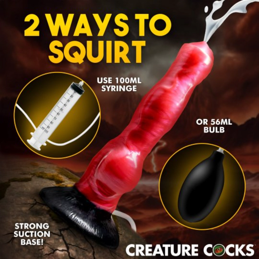 hell hound knot fantasy squirting dildo