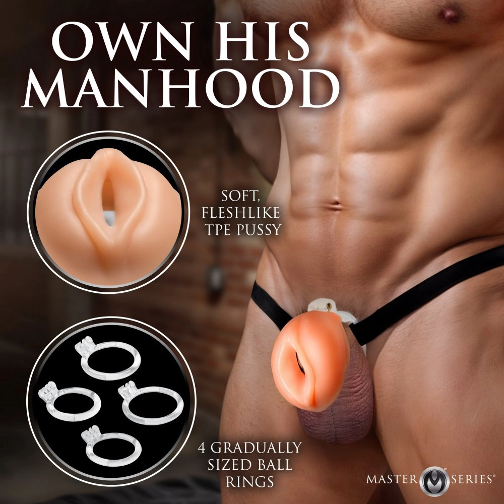 xr brands male chastity cage adjustable harness soft tpe
