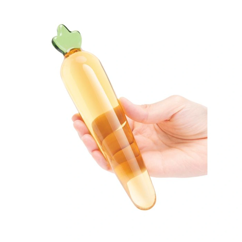 Glas Bunny's Secret Glass Dildo 7.25 Inch Women Handblown Tapered Tip Easy Clean