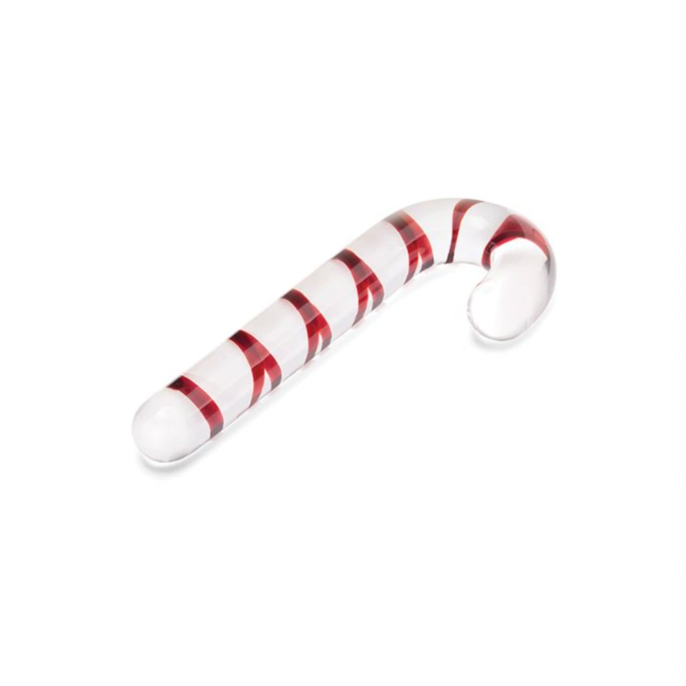 glas candy cane glass dildo festive holiday toy
