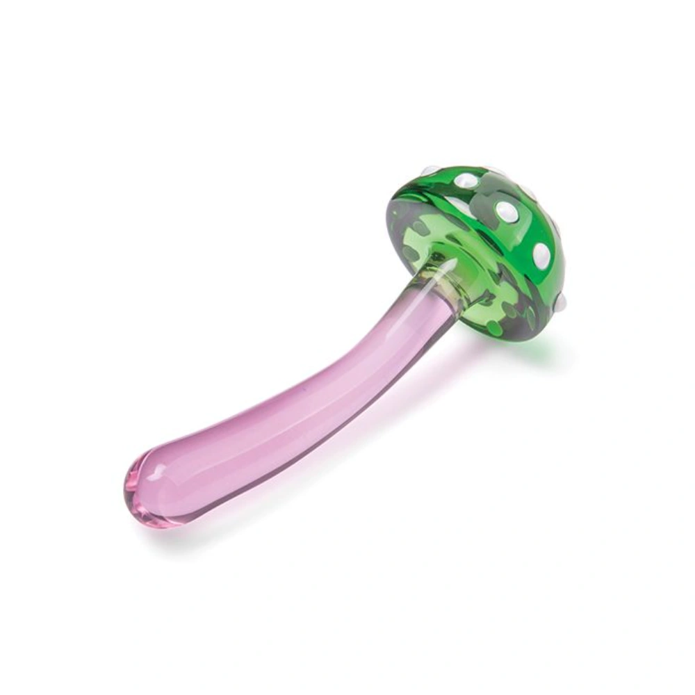 glas magic mushroom glass dildo vibrant color
