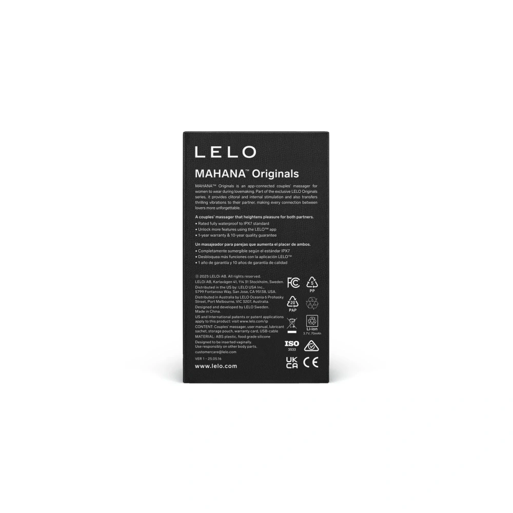 lelo mahana originals bluetooth app controlled vibrator