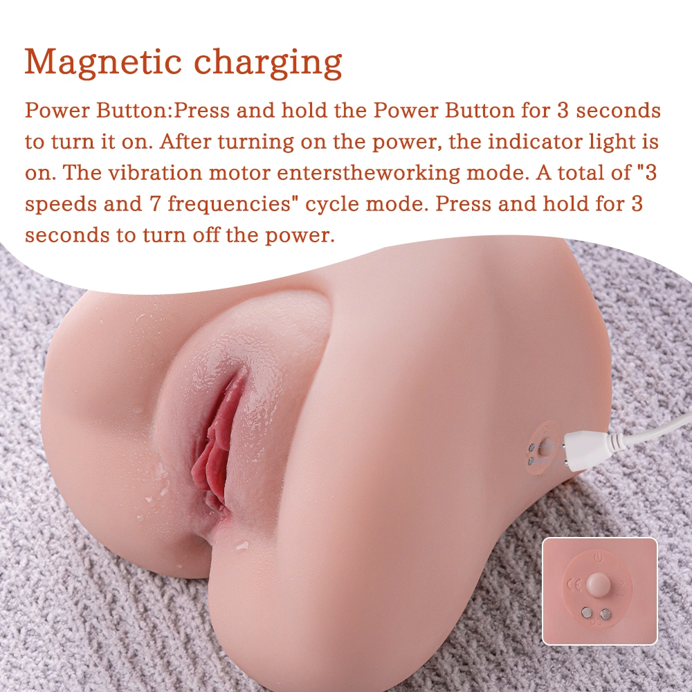 ray lifelike half-body tpr sex doll for men with vibrating fleshy vagina