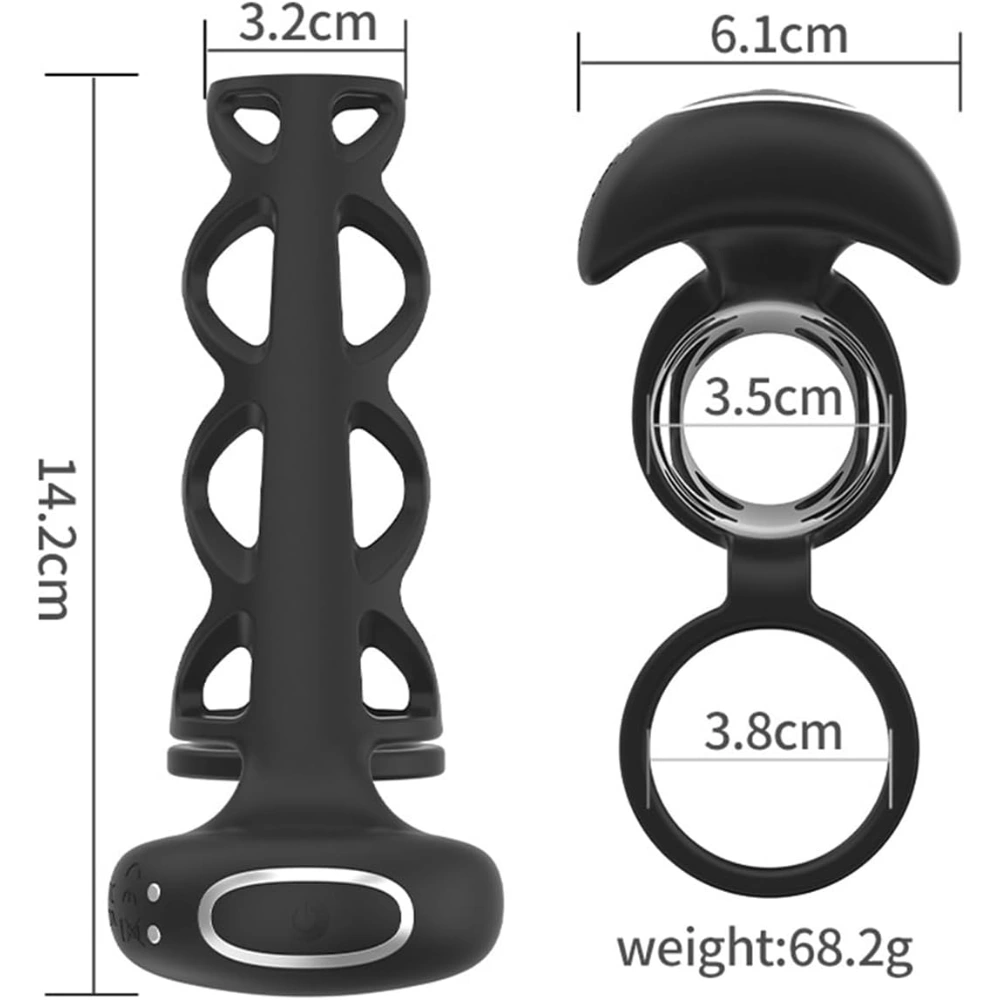 shots levelz vibrating silicone sleeve