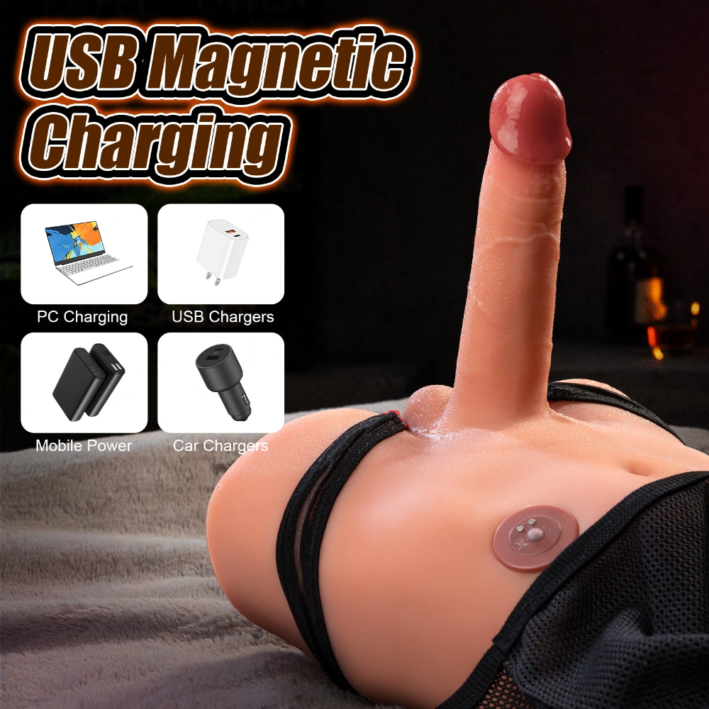 apri realistic vibrating dildo male torso toy