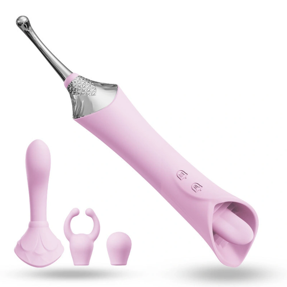 Venusfun Lively Touch 12 Mode Tongue Licking Vibrator Dual Head G Spot Massager for Women