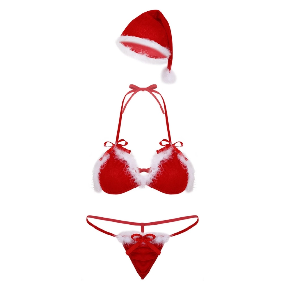 venusfun christmas lingerie micro bikini set