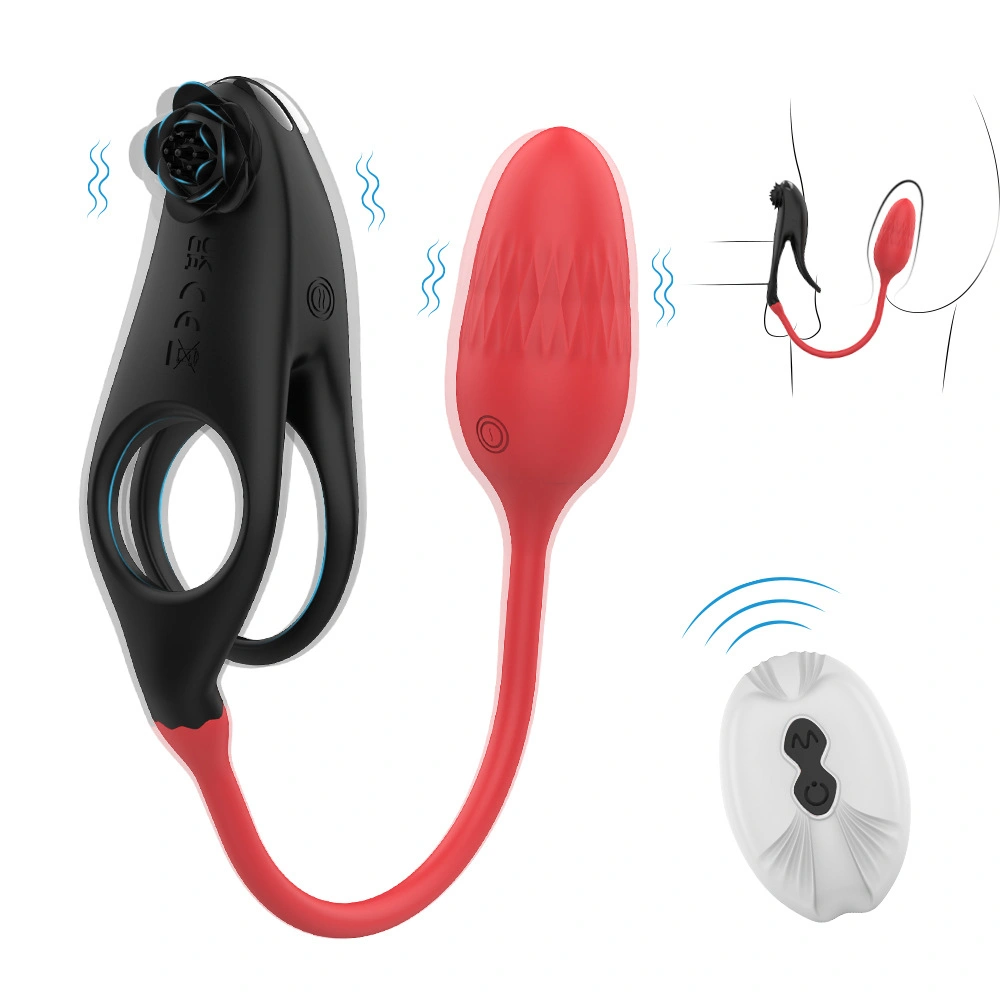 Venusfun Dual Motion Remote Control Vibrating Cock Ring with Clitoral Stimulator for Couples