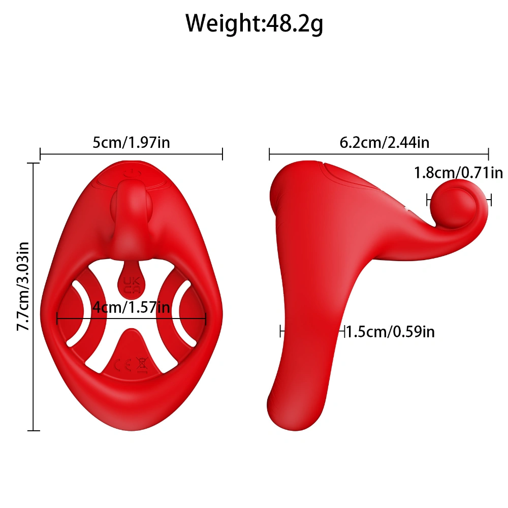 venusfun silicone red mouth cock ring