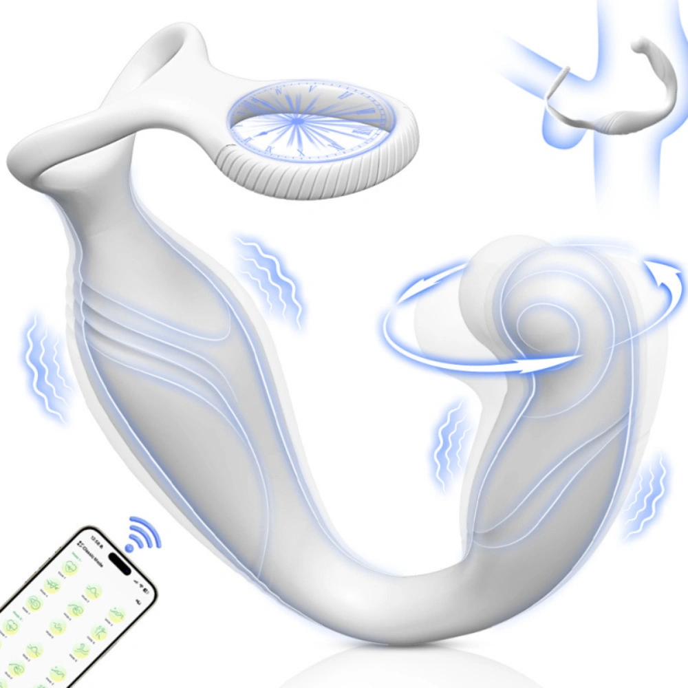 Venusfun Anal Vibrator Prostate Massager Sex Toys with APP Control and Deep Rotation for Couple