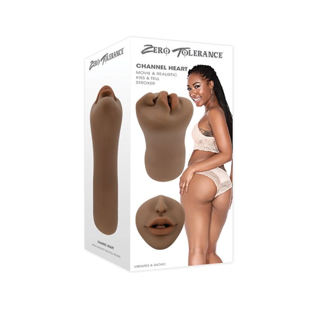 Zero Tolerance Channel Heart Blow Job Masturbator with Suction Control and Soft Tongue