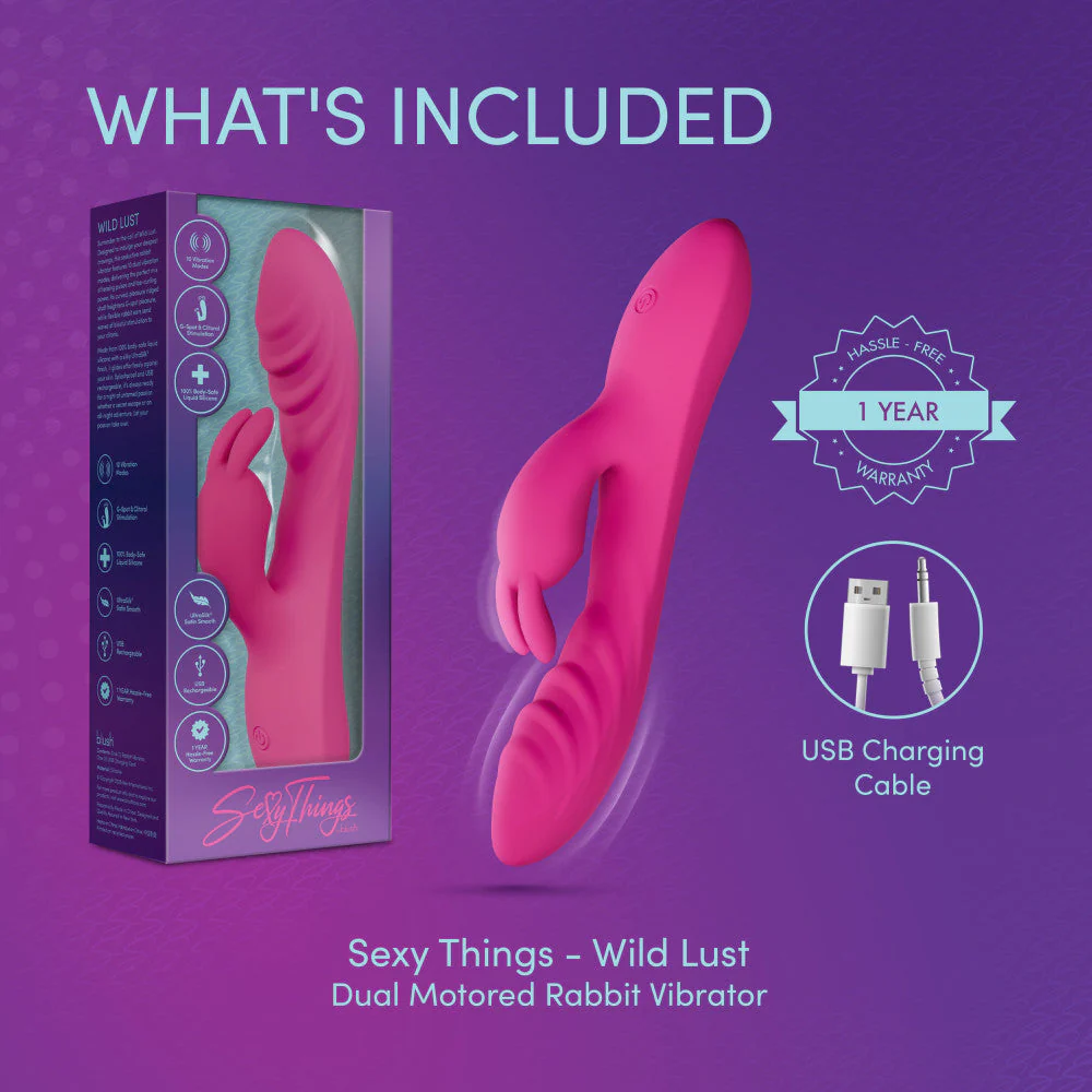 blush sexy things wild lust rabbit vibrator best quality