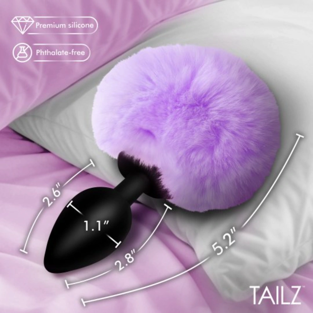silicone plug with faux fur accent