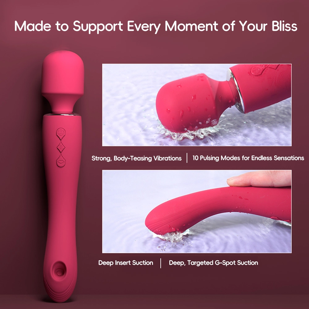 dual head adult wand vibrator for targeted stimulation
