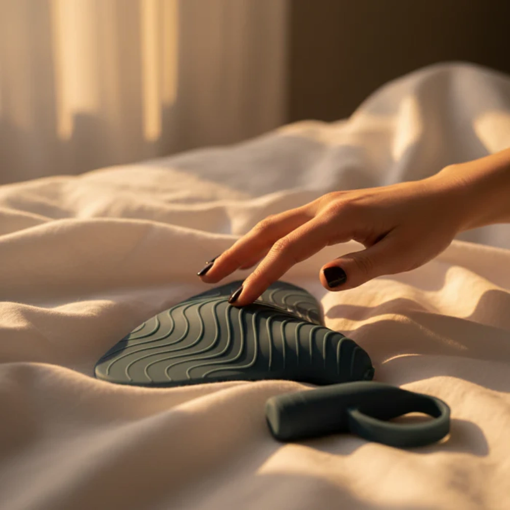 wild flower flexible silicone vibrator for couples enby 3 green