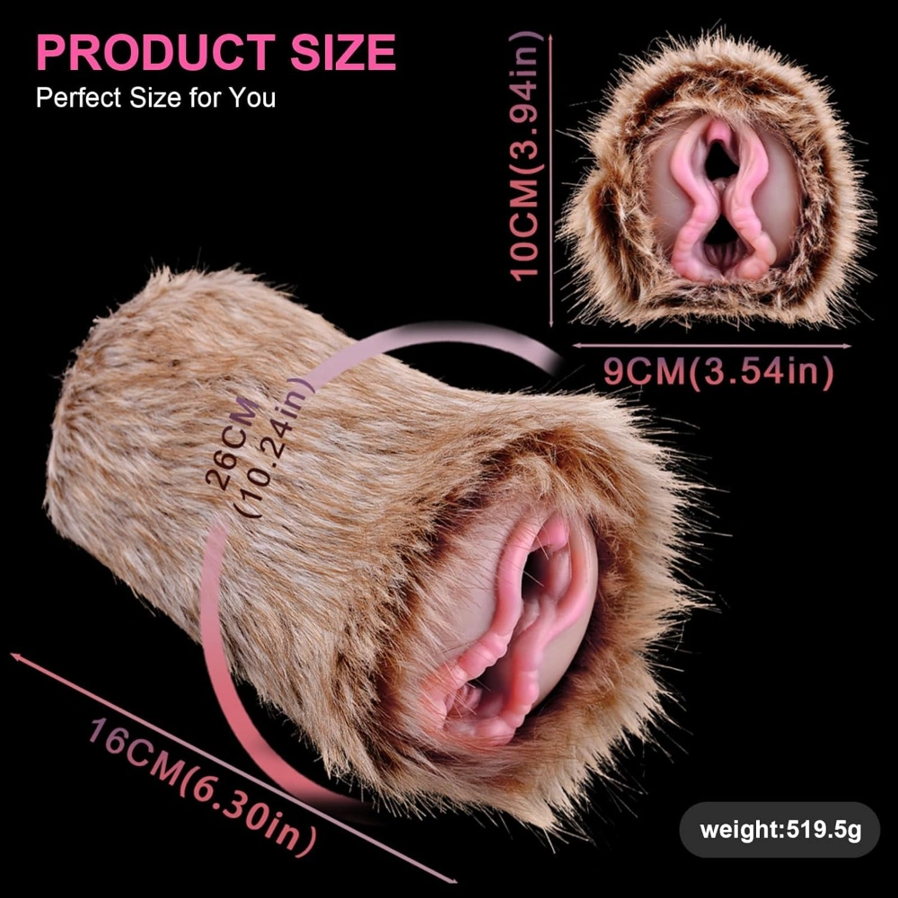 3d ribbed tunnel masturbator