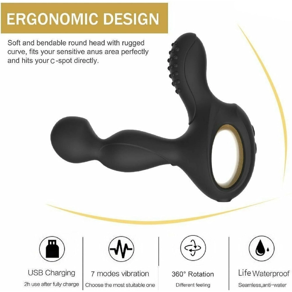 dual motor prostate massager men heated silicone 10 vibration modes