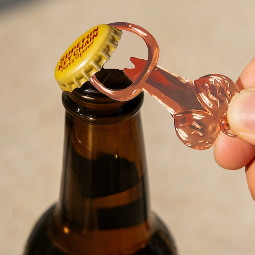 novelty adult keychain bottle opener playful design