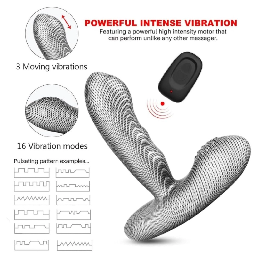 venusfun striped silicone anal plug men wireless remote