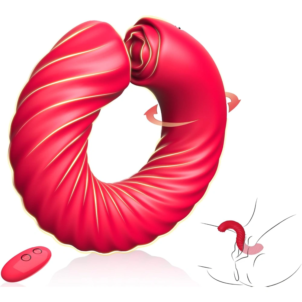 Venusfun 3 in 1 Vibrating Cock Rings for Men Silicone 180 Rotation Multi Sensations Couples Play