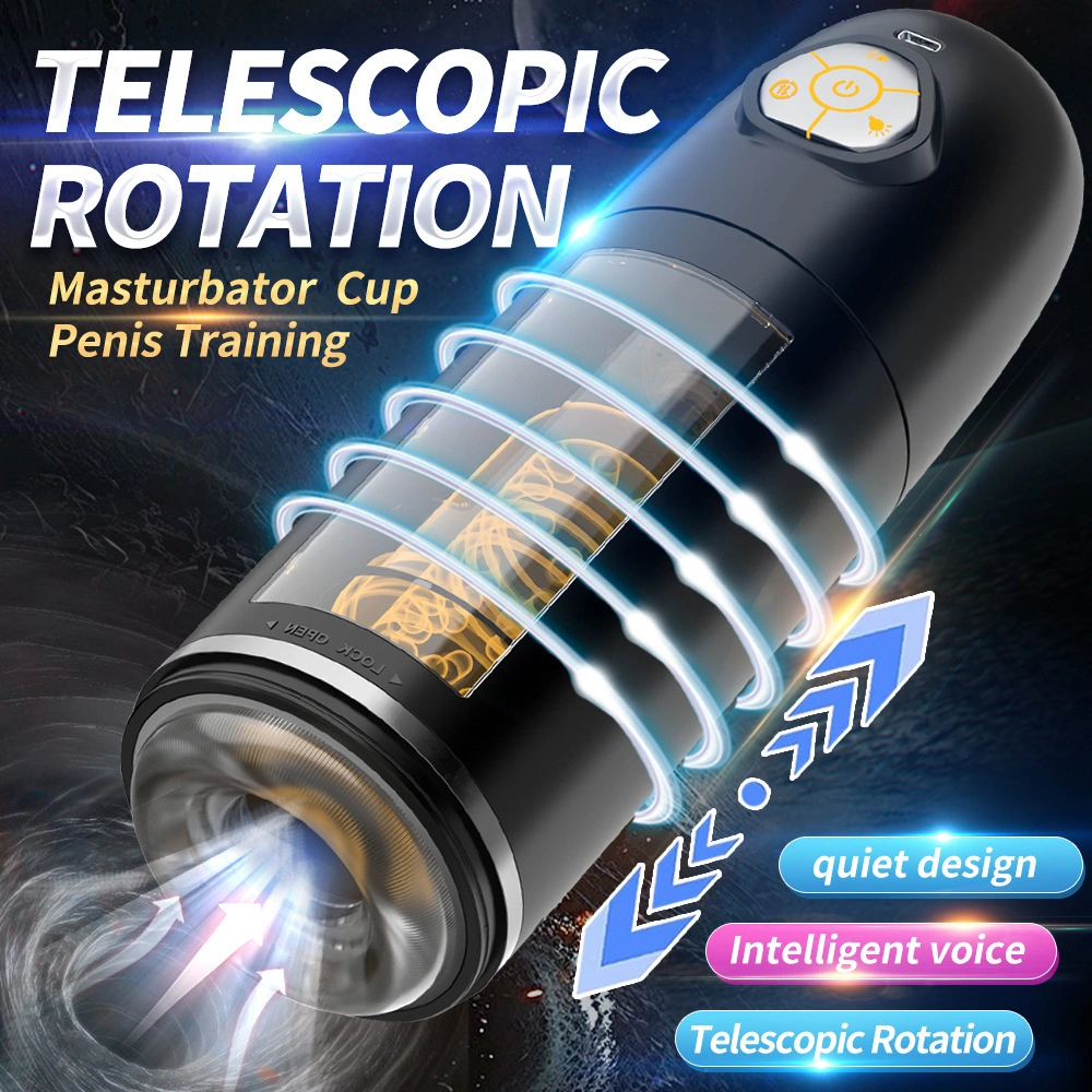 venusfun telescopic rotation male masturbator 3d soft sleeve intelligent voice