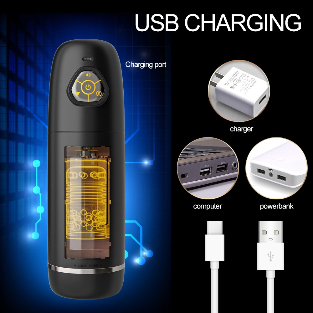 venusfun telescopic rotation male masturbator usb rechargeable