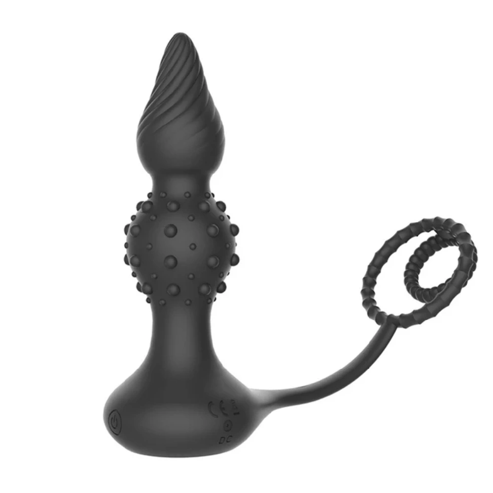 venusfun large silicone anal plug pointed vibrator usb rechargeable