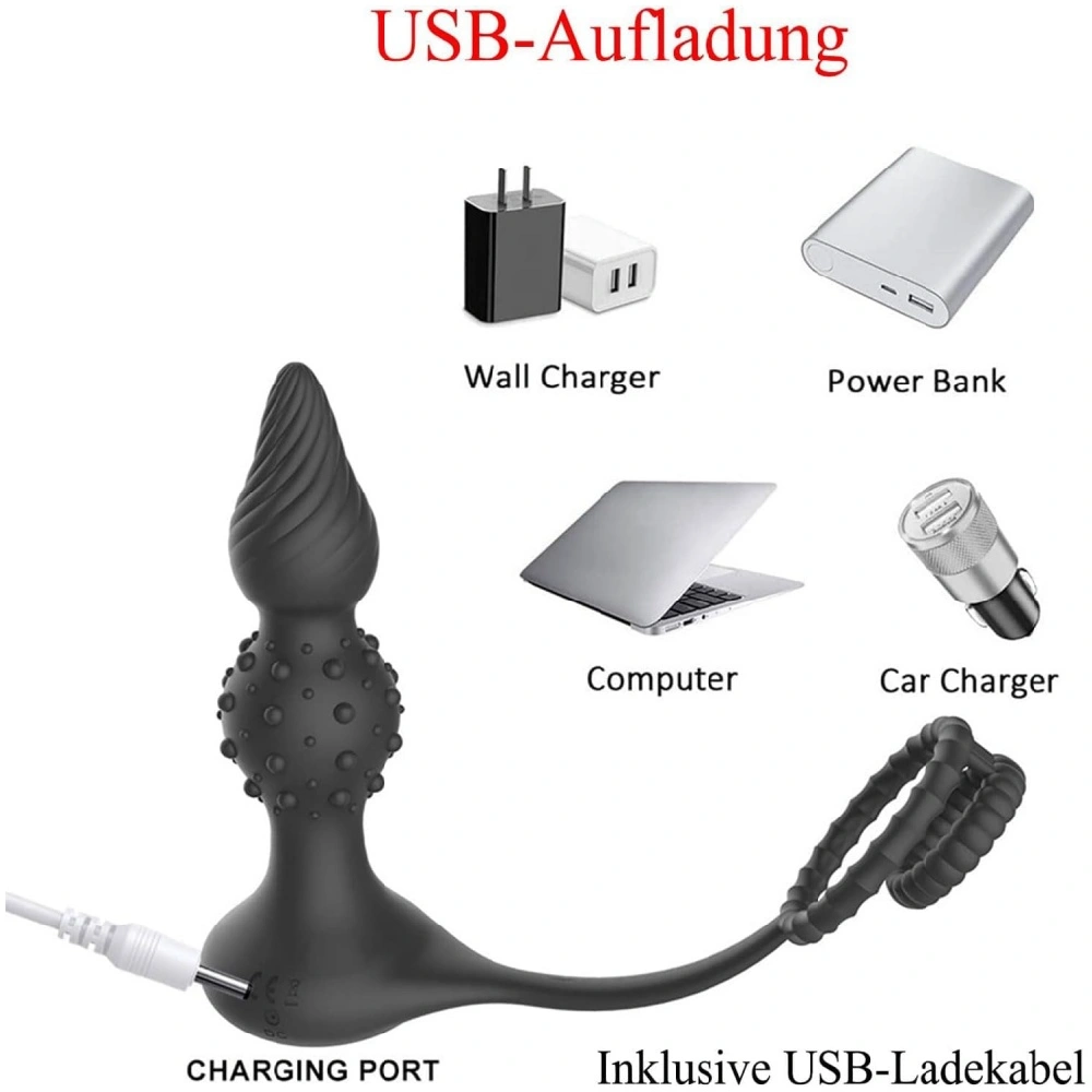 venusfun anal plug prostate massager silicone wireless vibrator men