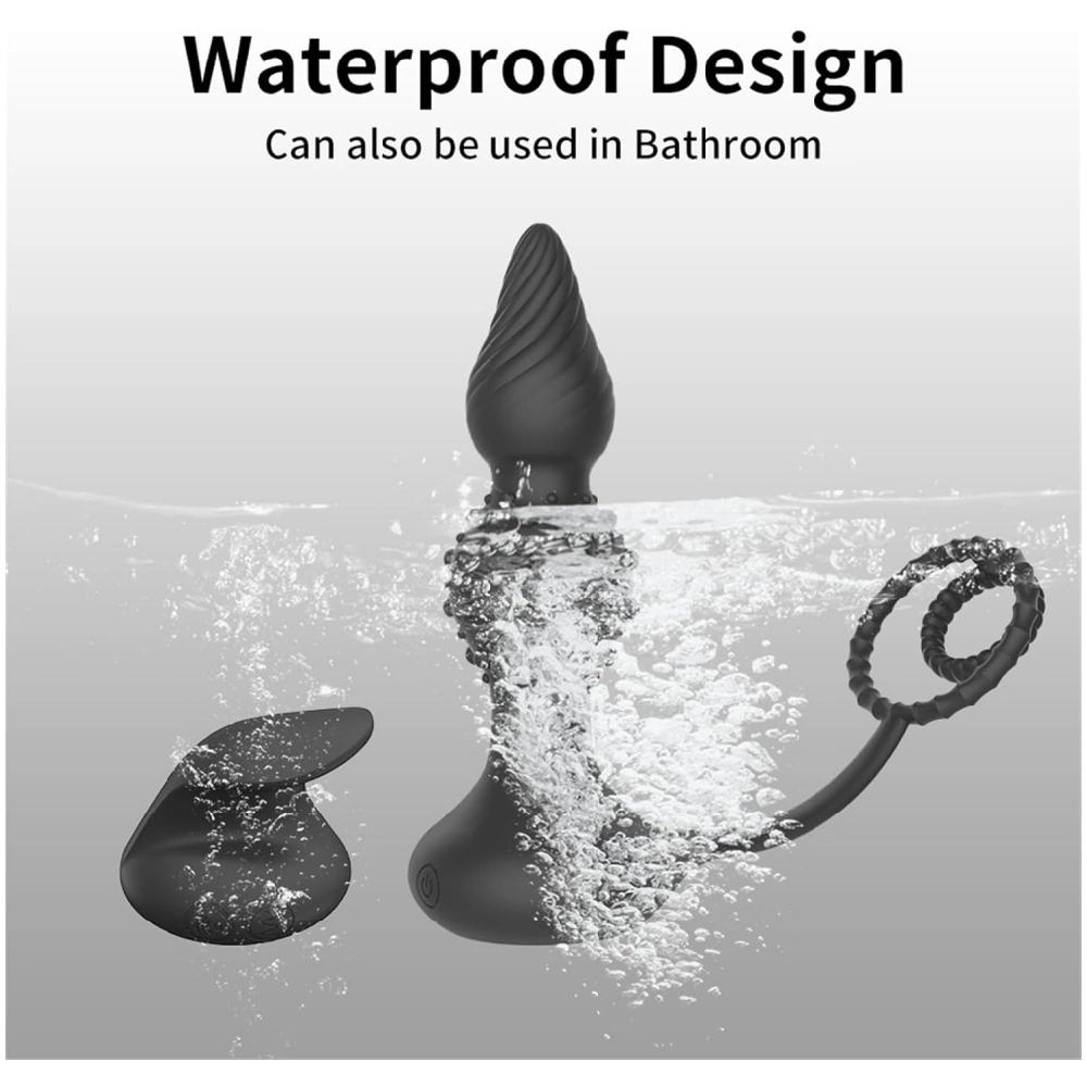 venusfun male prostate stimulator silicone anal plug multi function vibrator