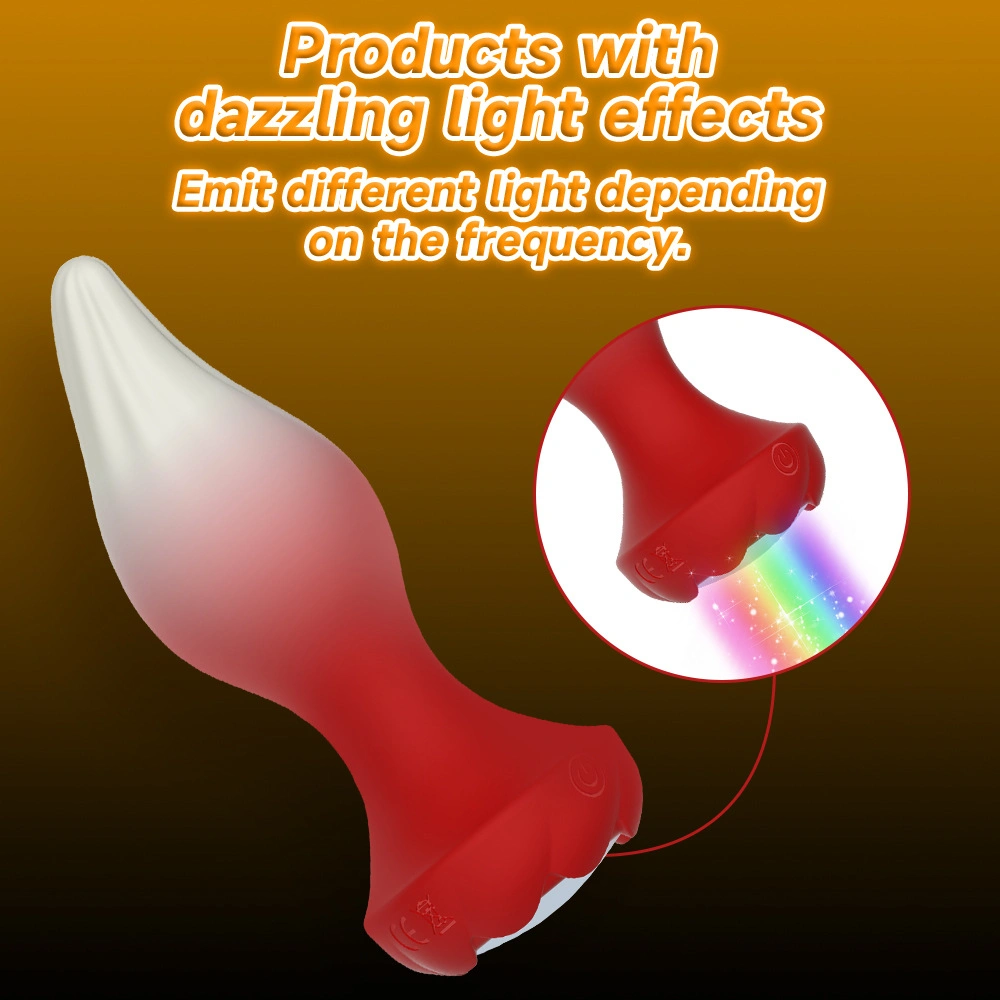 vibrating anal plug with dazzling light effects