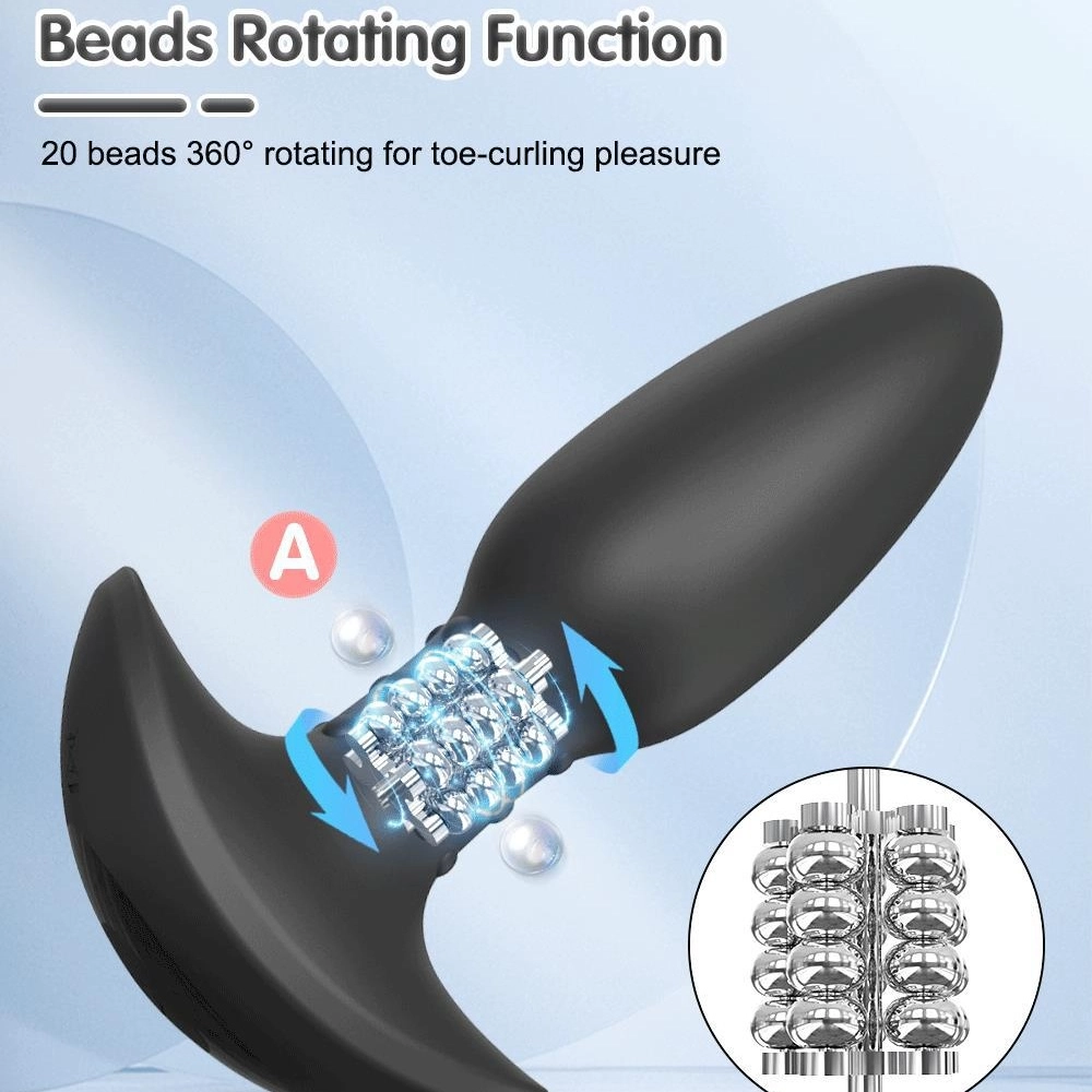 360° rotating silicone prostate massager for men