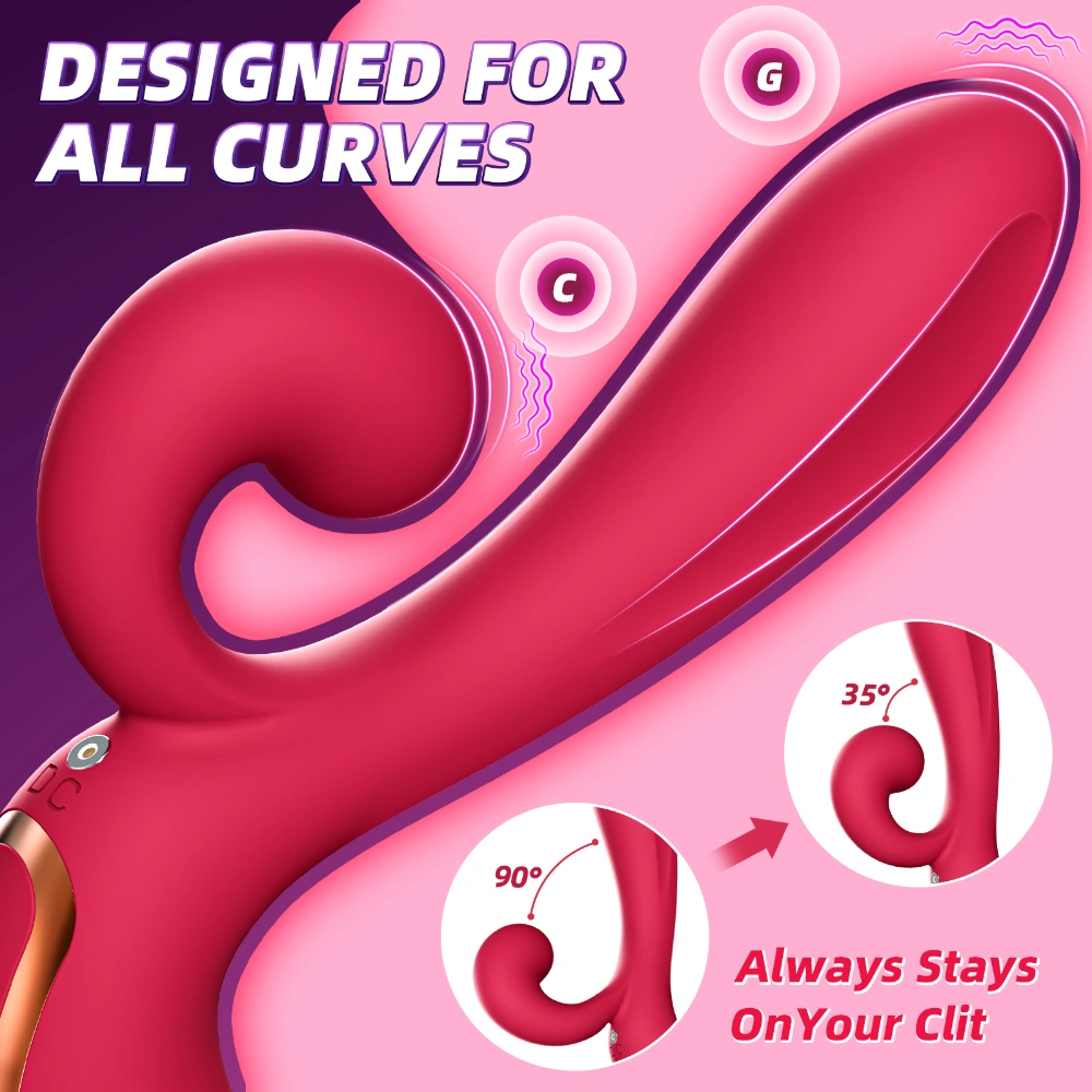 venusfun rose tongue massager clitoral vibrator 3 motors 10 vibration patterns