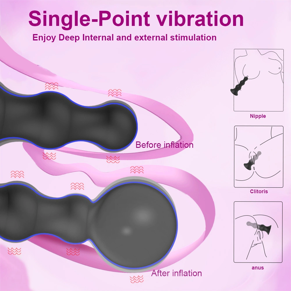 venusfun wireless remote inflatable silicone anal beads