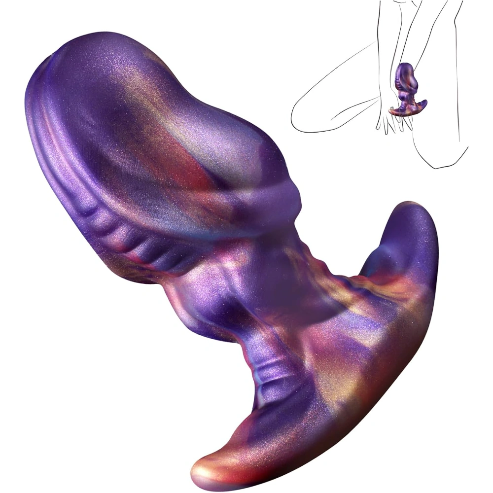 Venusfun Large Butt Plug Silicone Anal Trainer Soft Realistic Dildo with Base for Couples