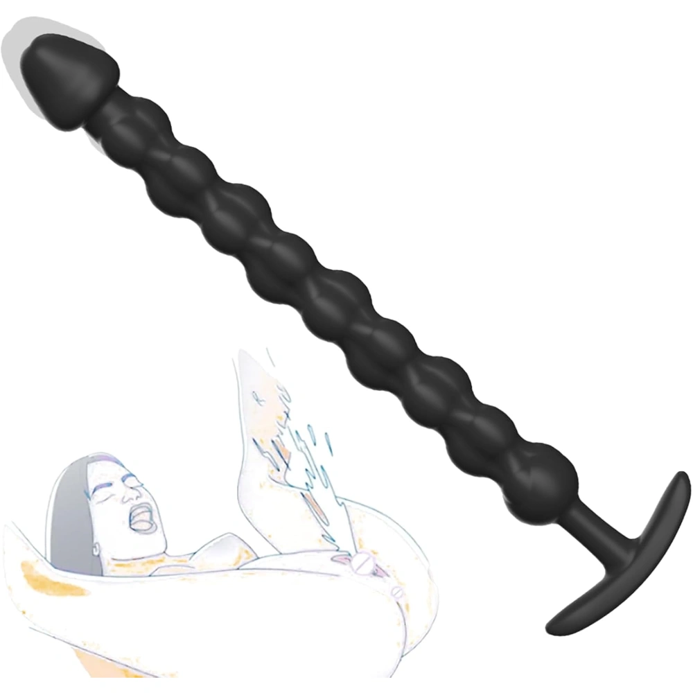 Venusfun Anal Beads Silicone Plug P Spot Perineum Toy Long Girthy Anal Trainer for Couples