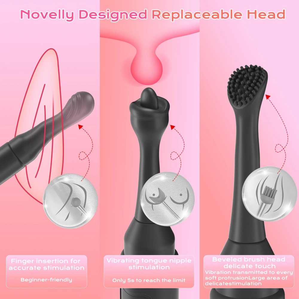 venusfun dual motor pussy stim toy silicone mini wand vibrator