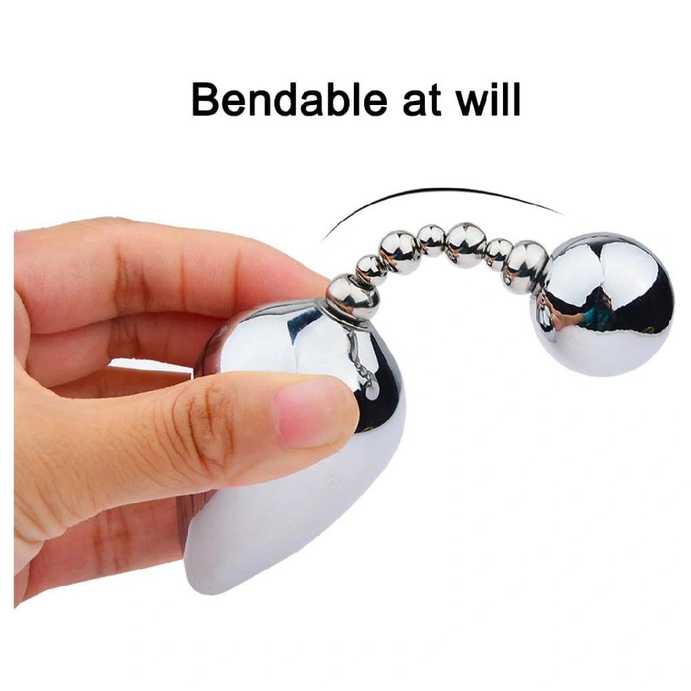 rotating beads stainless steel anal plug for men