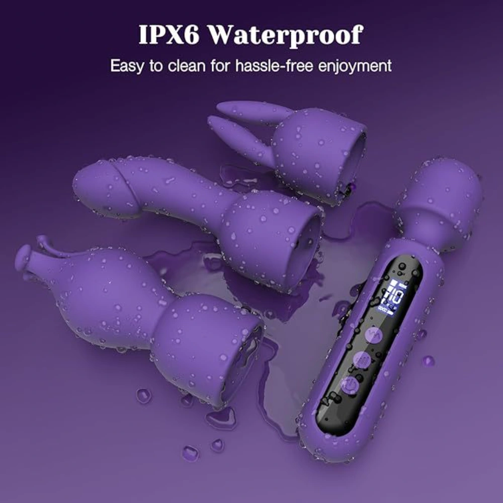 wand vibrators flexible silicone head for nipple and prostate play