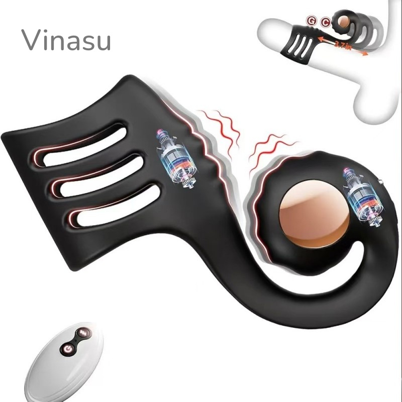 Vinasu Snail Armor Sex Toy Vibrating Cock Ring Sleeve Snail-Shaped Vibrator