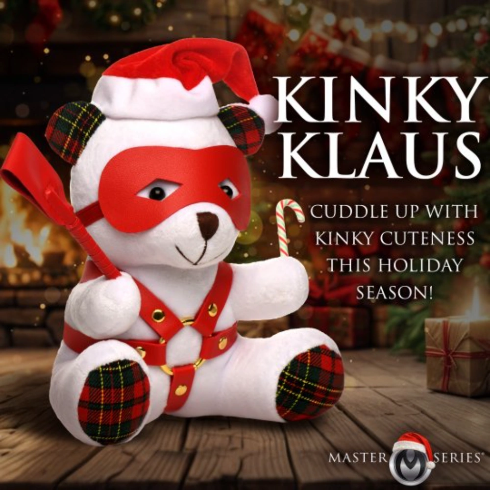 naughty christmas bear mask harness