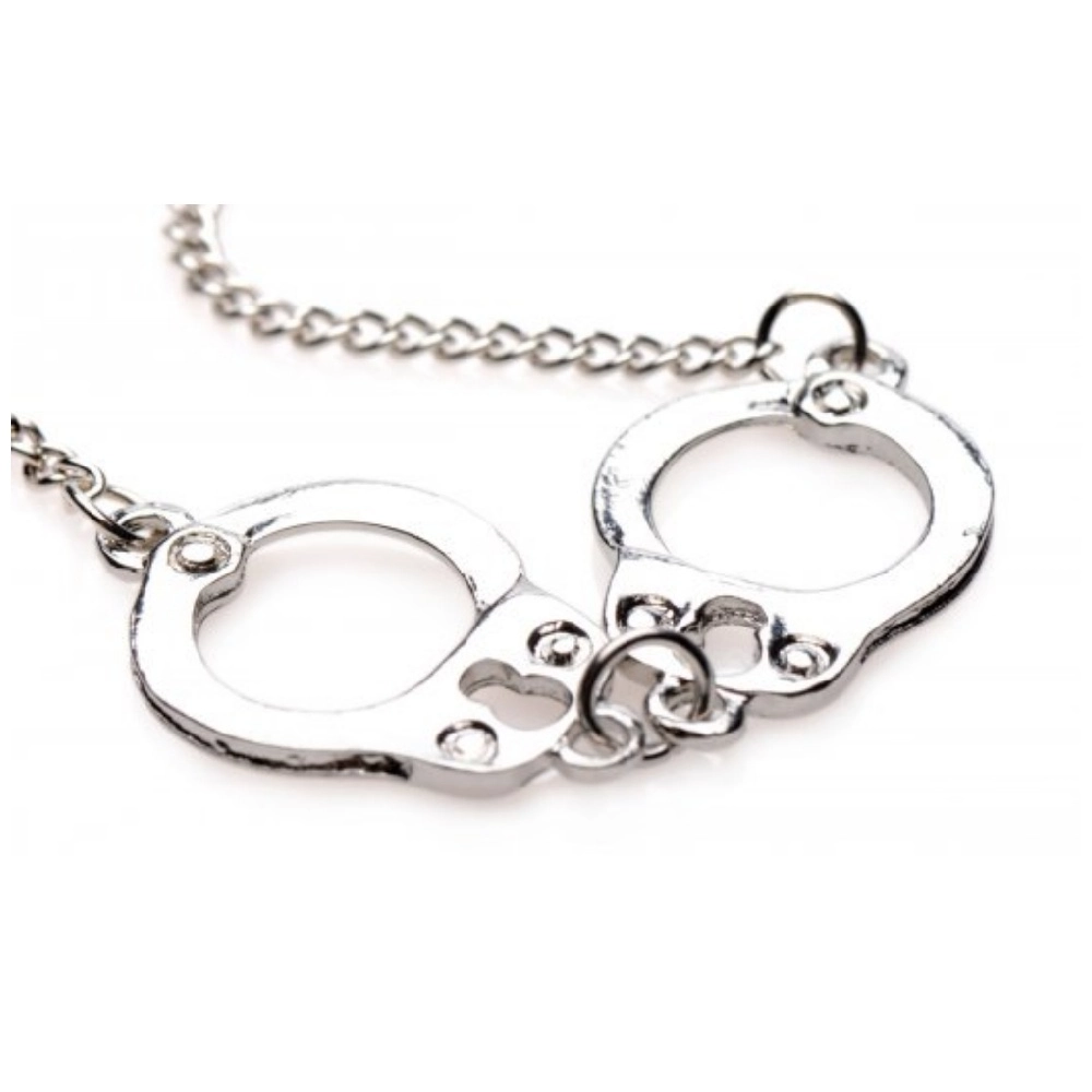xr brands dainty handcuff necklace for dom and sub