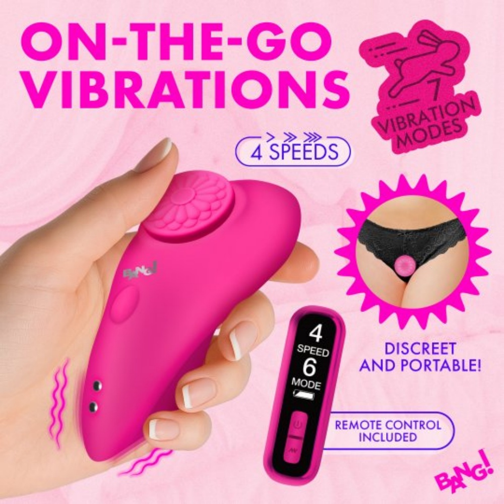 XR Brands Silicone 11 Patterns Panty Vibe with Digital Remote Blends in Stress-Dump Toy