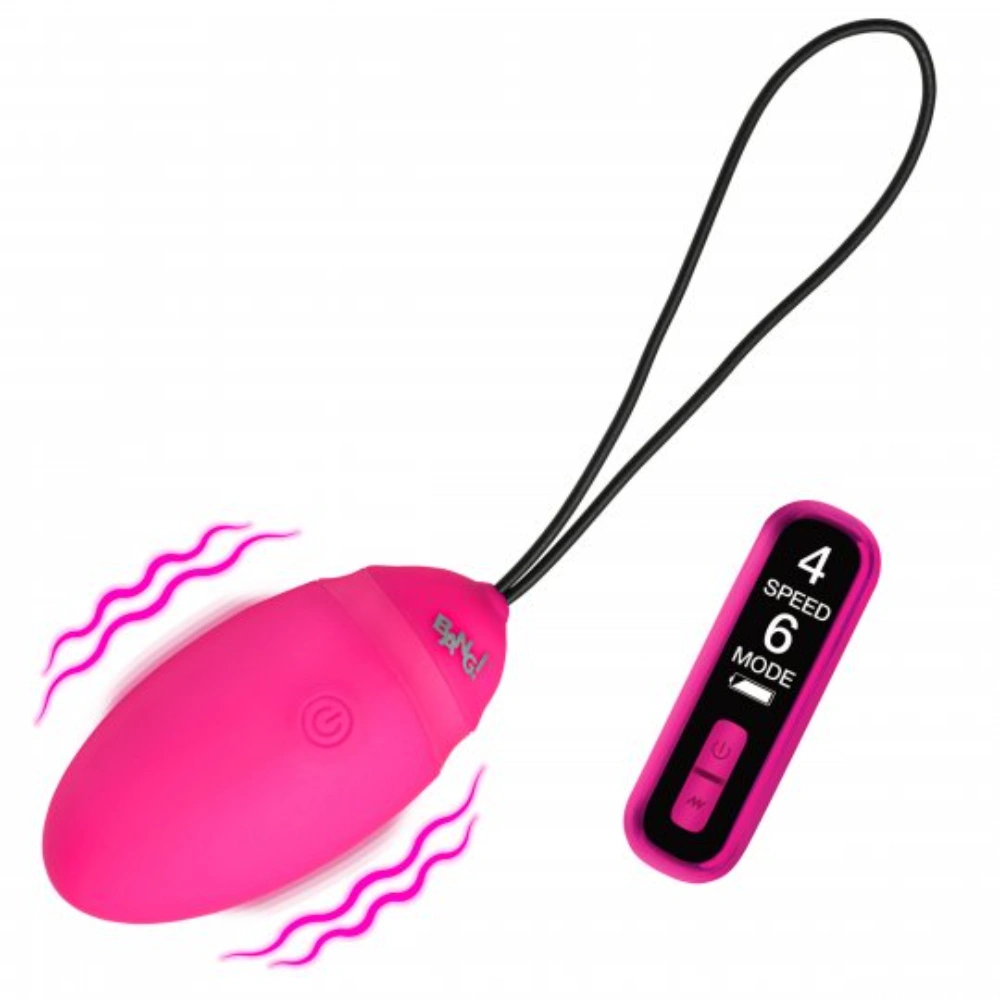 XR Brands Vibrating Silicone Egg for Women 6 Mode Remote Control and Discreet Wear